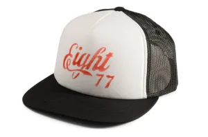 #226 - Basecap Foam Trucker Cap Eight77 black white