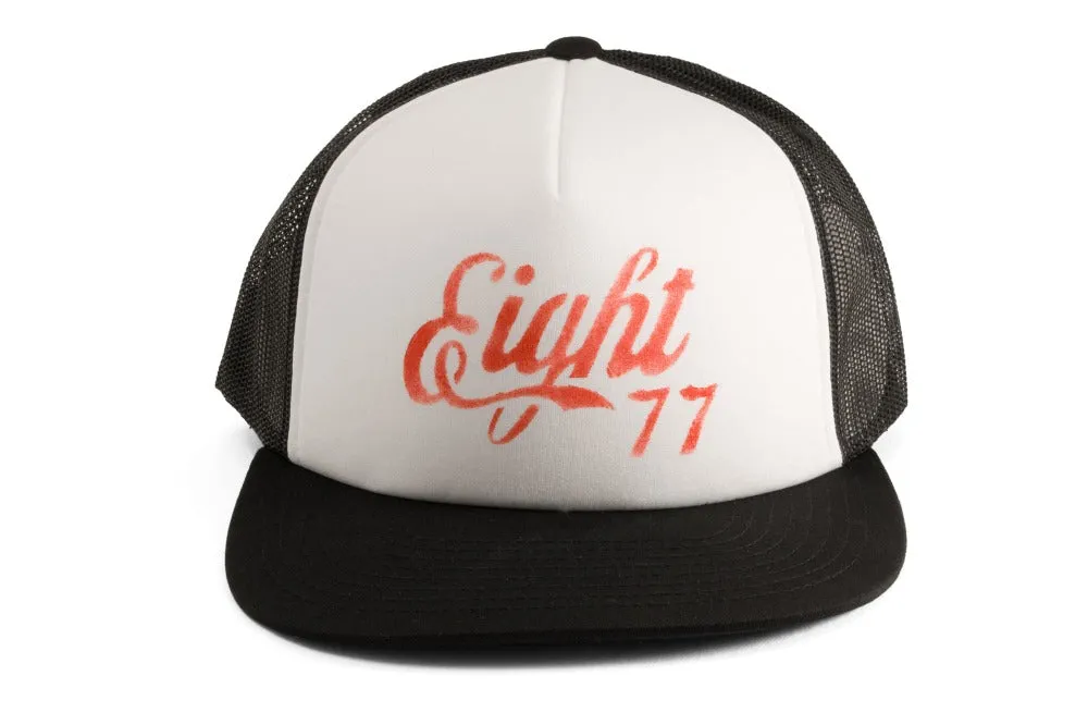 #226 - Basecap Foam Trucker Cap Eight77 black white