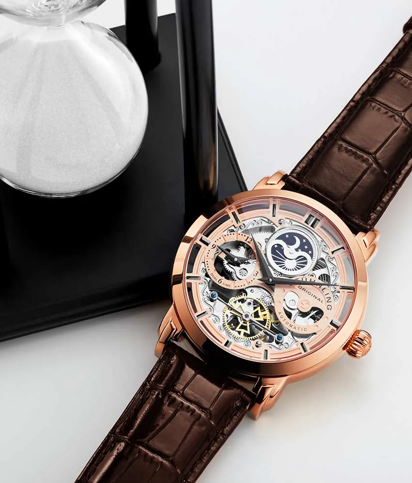 Anatol Dual Time 371 Automatic 46mm Skeleton