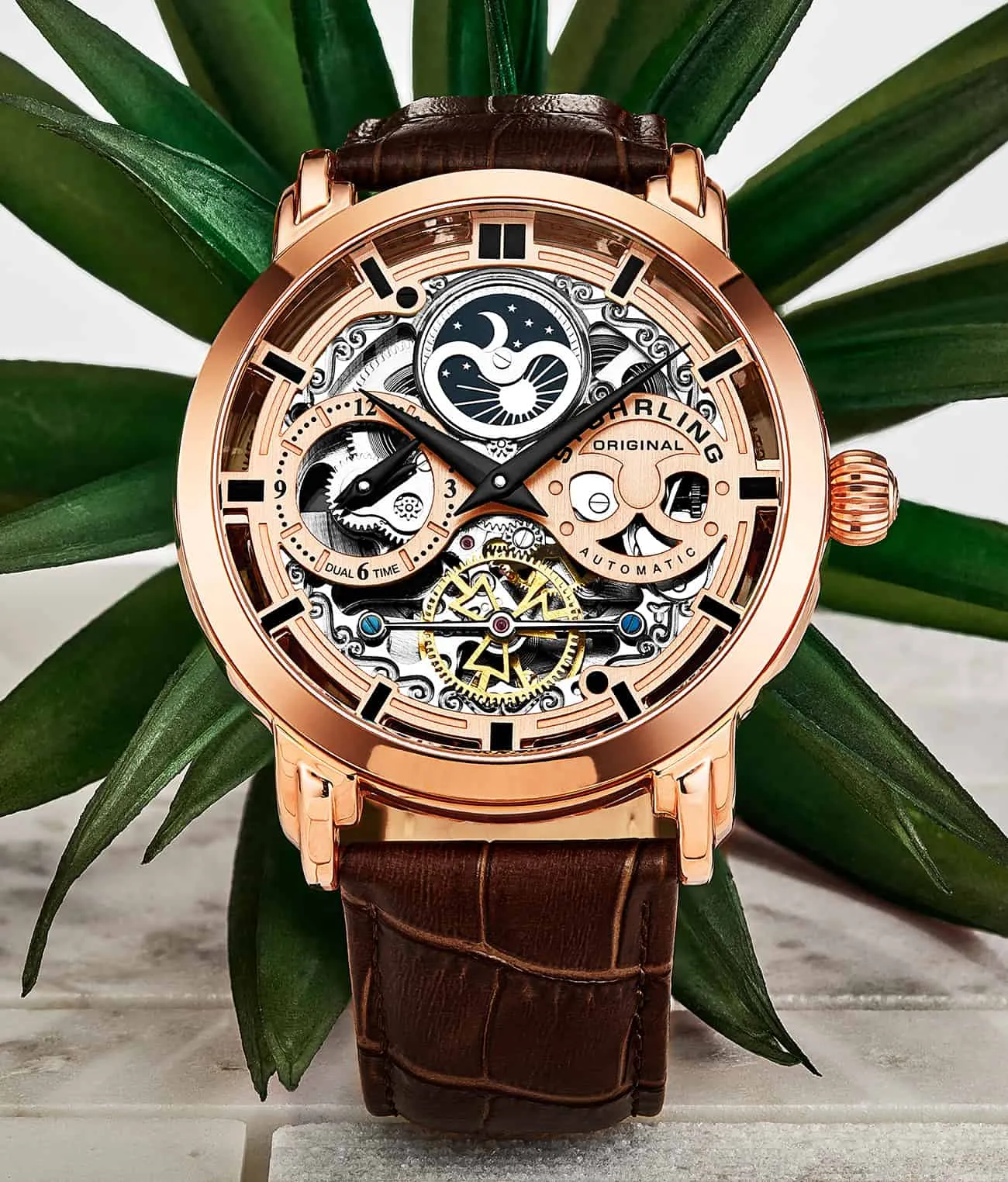 Anatol Dual Time 371 Automatic 46mm Skeleton