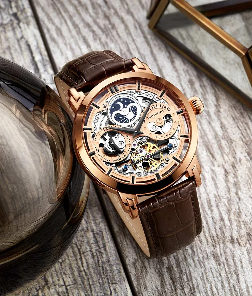 Anatol Dual Time 371 Automatic 46mm Skeleton