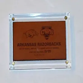 Arkansas Razorbacks 2012 College World Series Limited Edition Leather Plaque