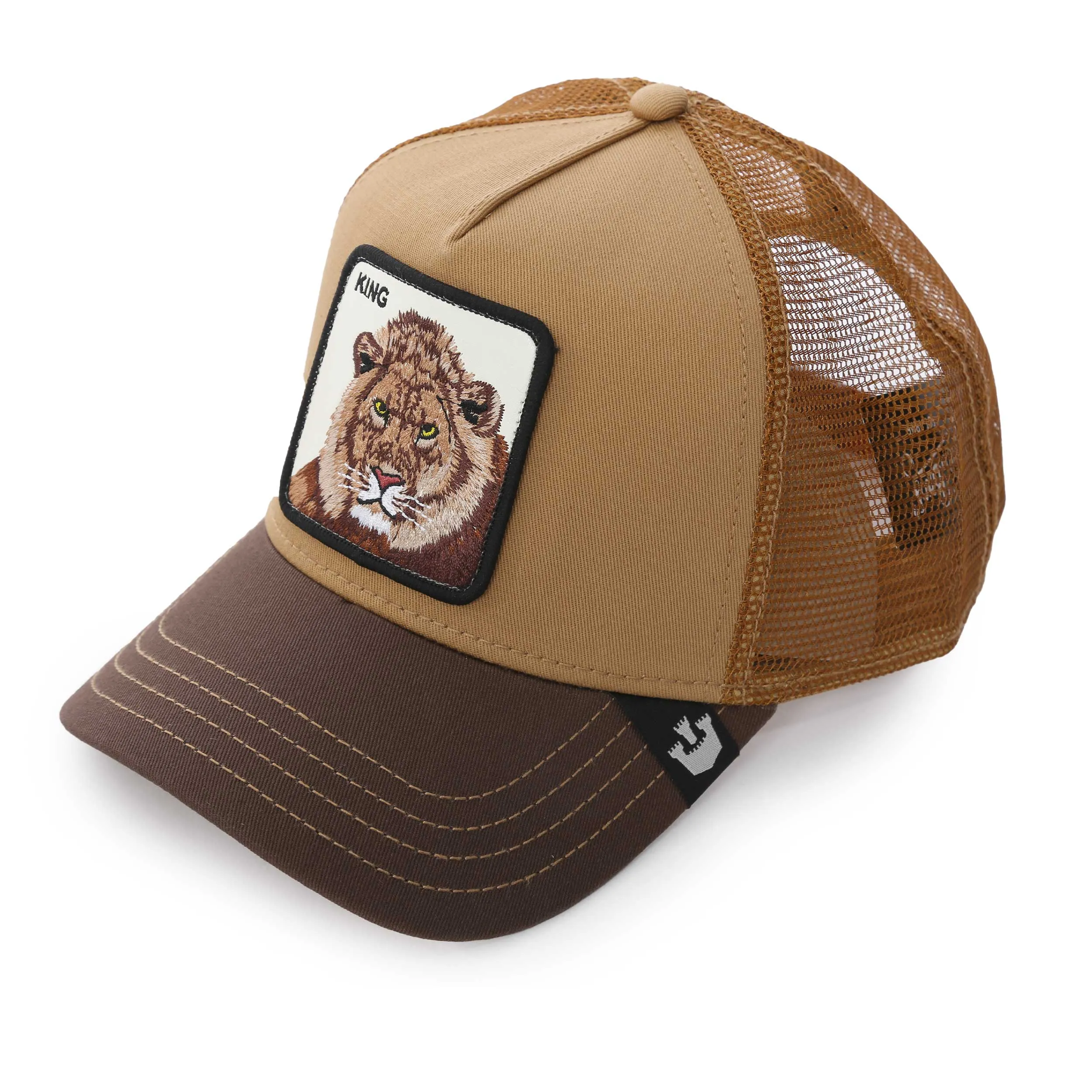 Goorin Bros The King Lion Trucker Cap in Whiskey