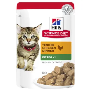 Hills Science Diet Kitten Healthy Development Chicken Cat Food Pouches 85g