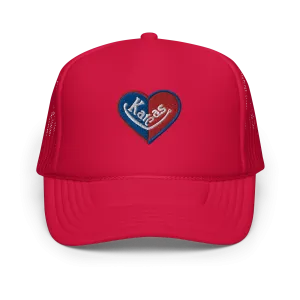 Kansas Split Heart Trucker Hat