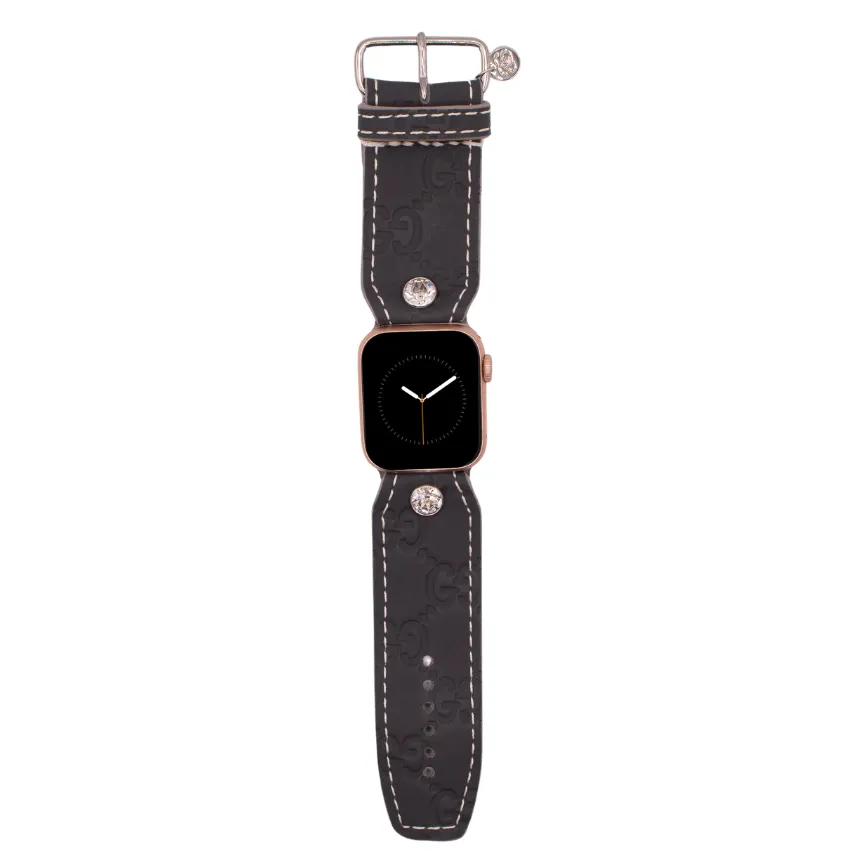 Limited Edition - Upcycled Grey Guccissima Sivella Watchband