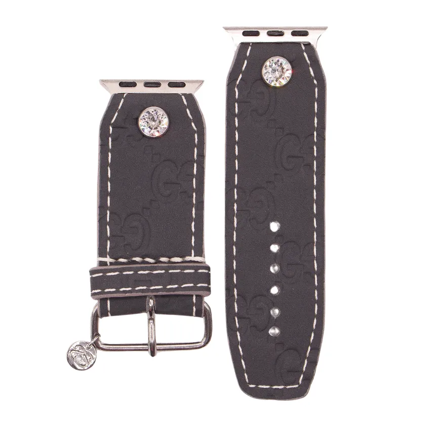 Limited Edition - Upcycled Grey Guccissima Sivella Watchband