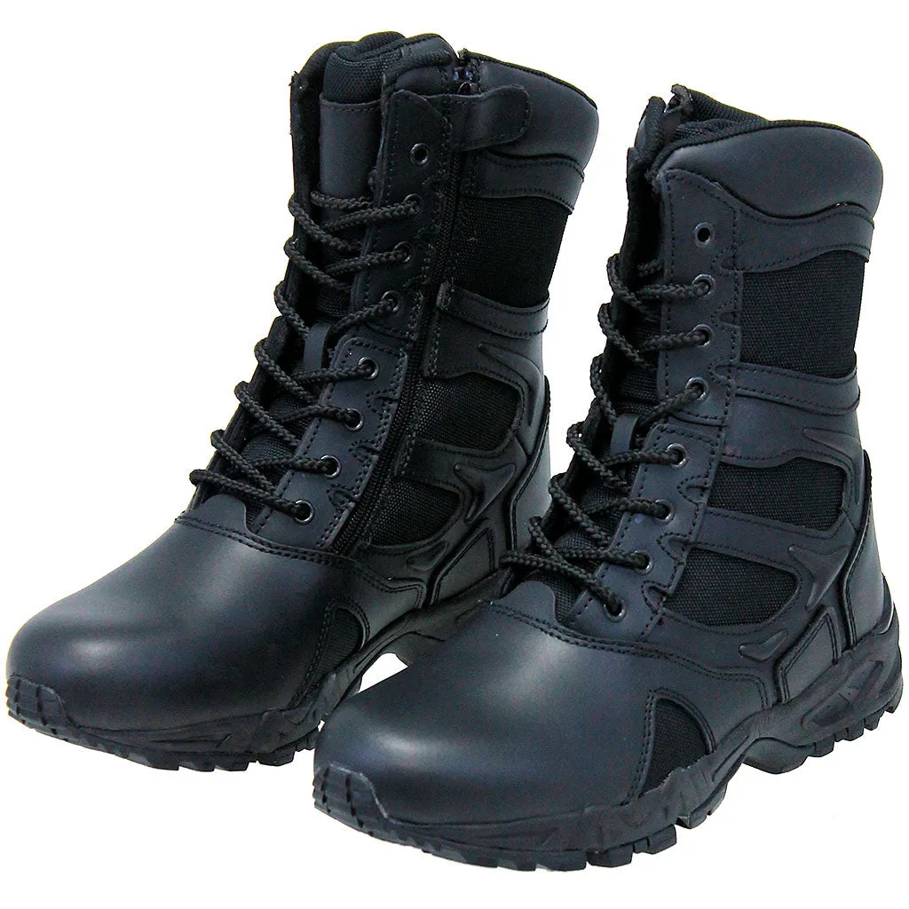 Men's Black Forced Entry Tactical  Boots w/Zipper #BM5358ZLK ()