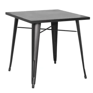 Oxford Metal Square Dining Table GUNMETAL