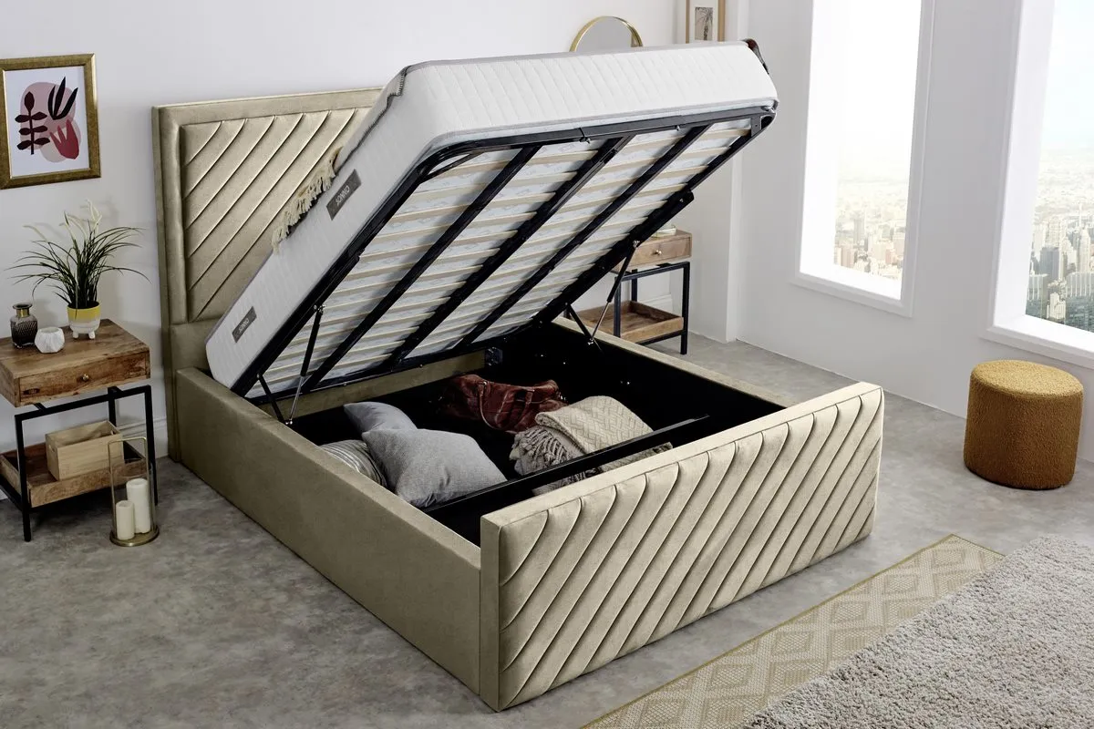 Oxford Upholstered Ottoman Bed