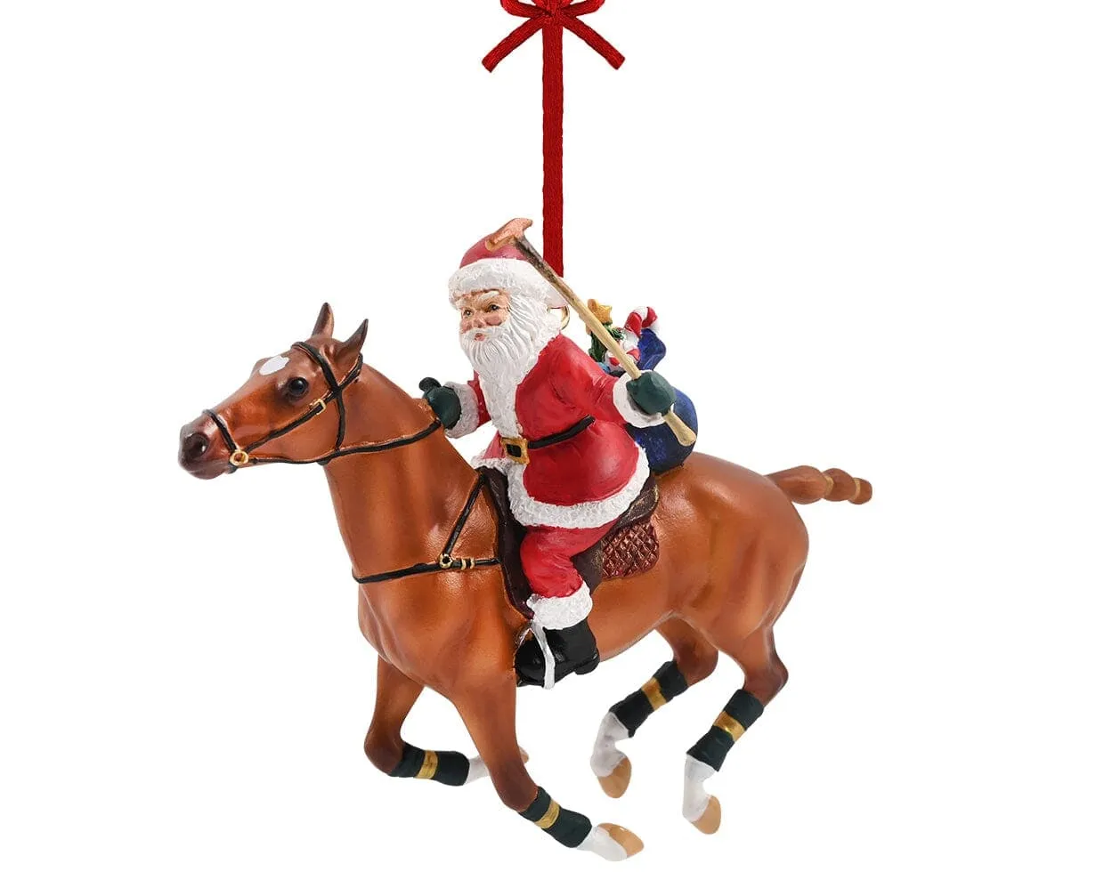 Polo Playing Santa | Santa Ornament