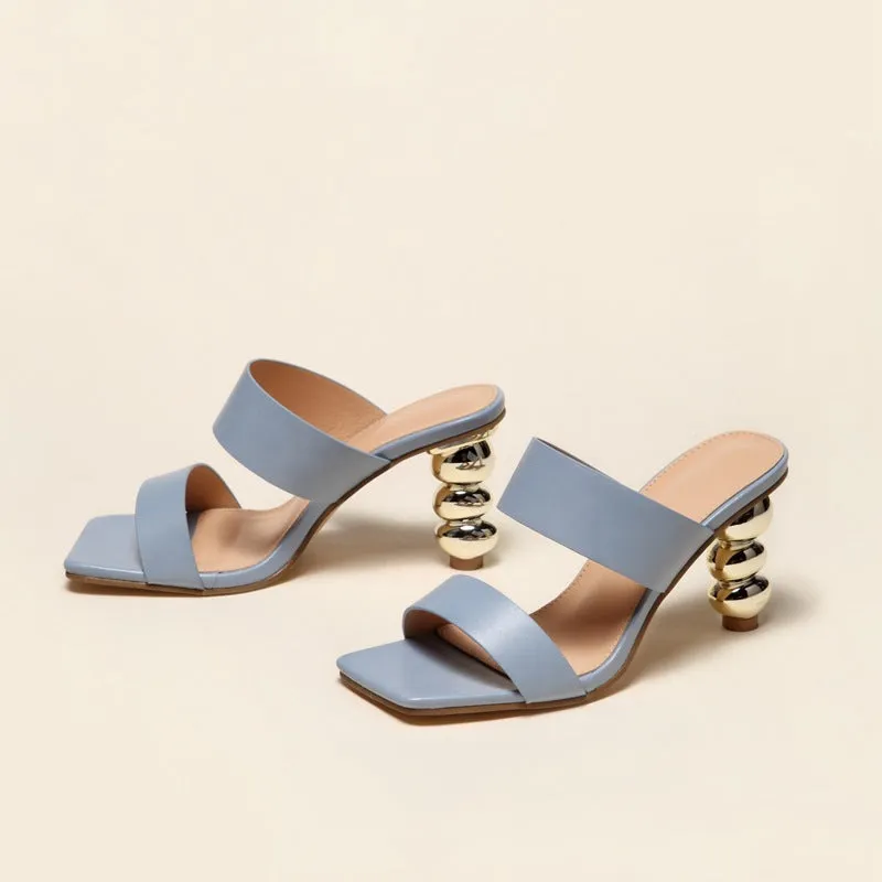 Pre Order:  Metallic Bubble Heels Sandals