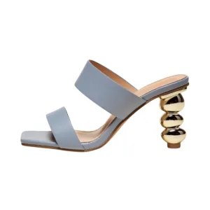 Pre Order:  Metallic Bubble Heels Sandals