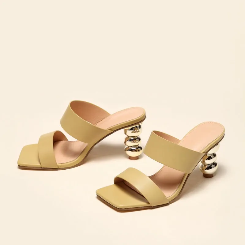 Pre Order:  Metallic Bubble Heels Sandals