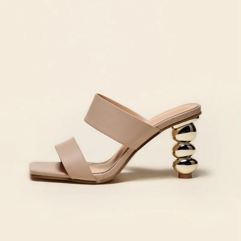 Pre Order:  Metallic Bubble Heels Sandals