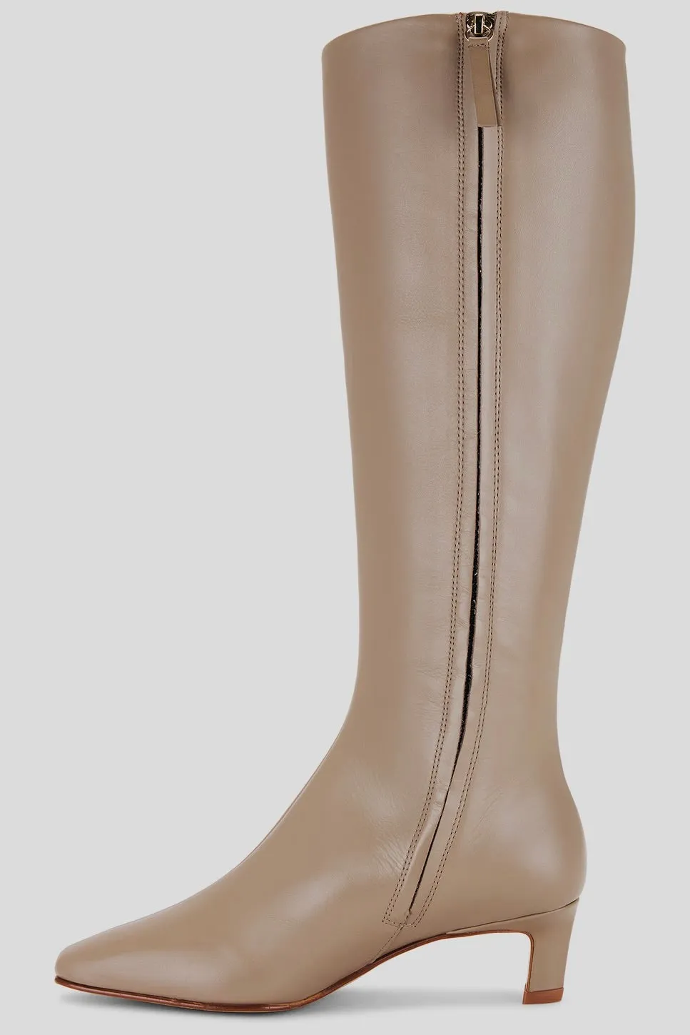 Rory Taupe  Leather Boots - Taupe