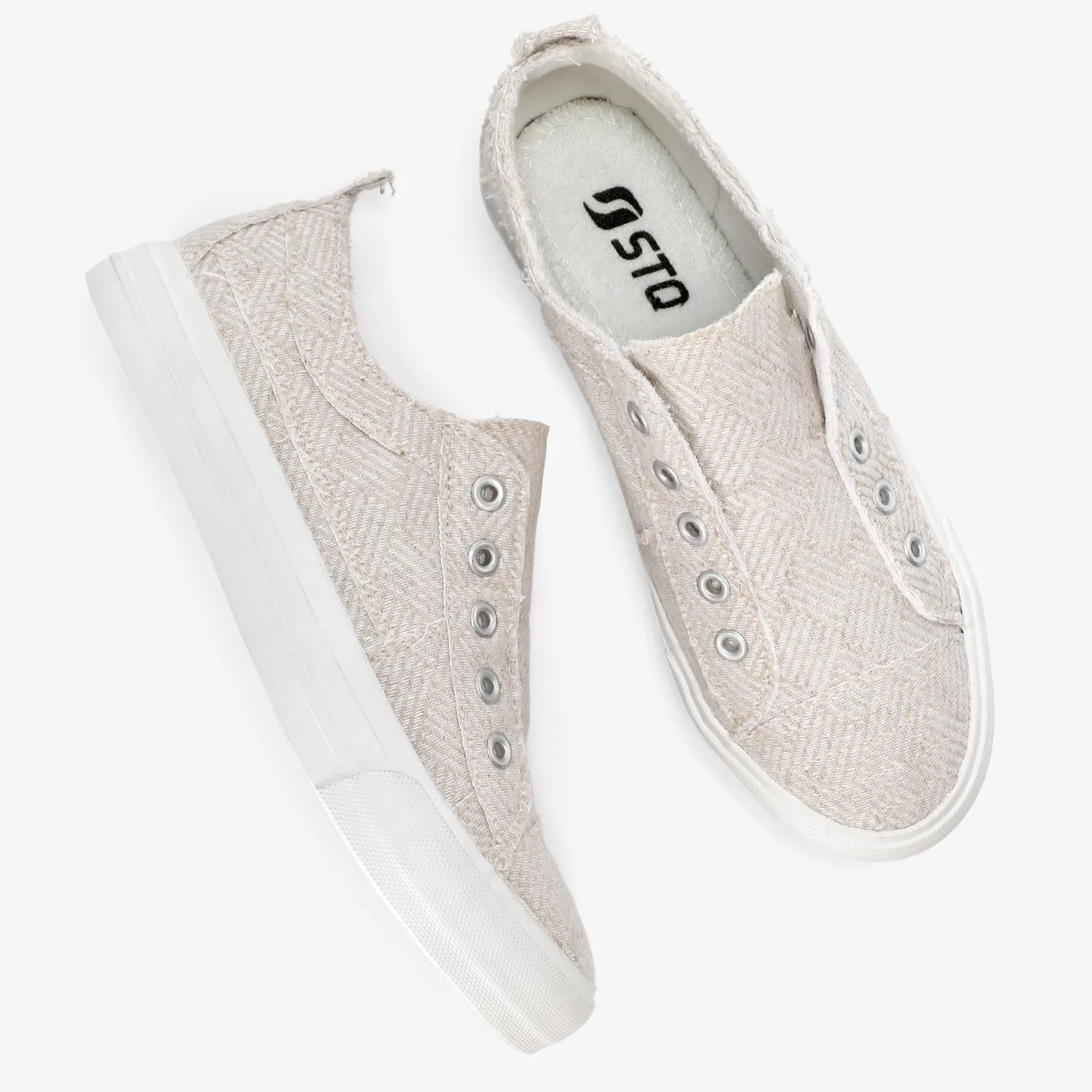 STQ Slip On Shoes Casual Canvas