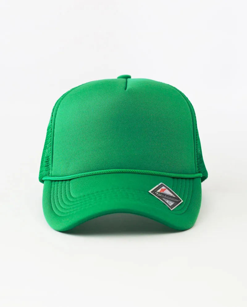 The Hat Depot - Sponge Basic One Color Trucker Cap