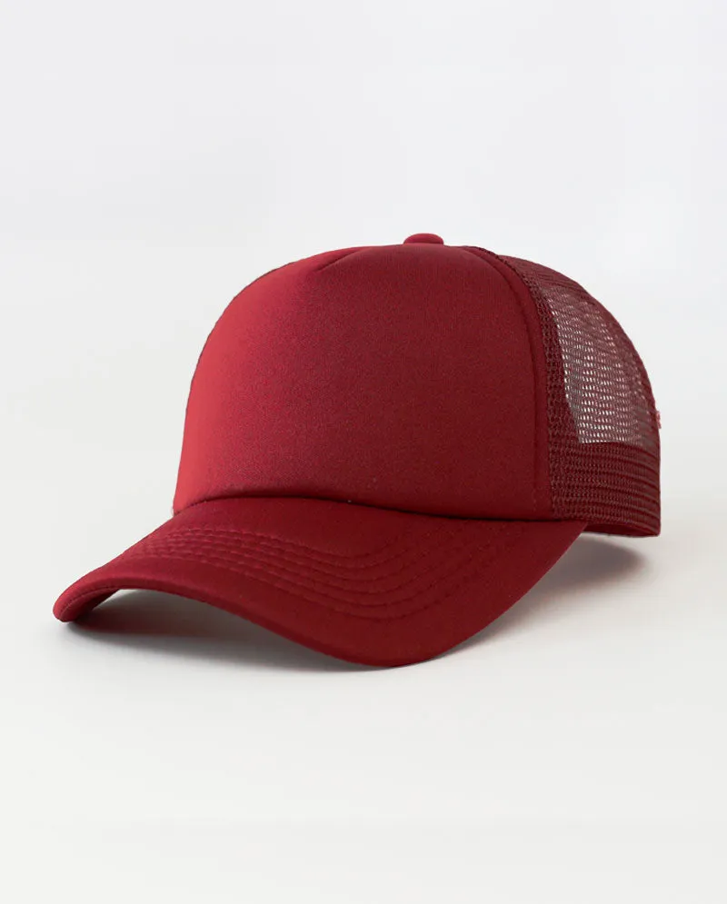 The Hat Depot - Sponge Basic One Color Trucker Cap