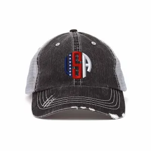 USA Distressed Trucker Cap