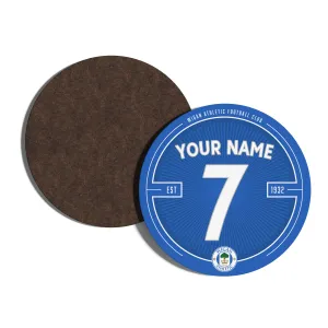 Wigan Athletic Custom Name Club Coaster