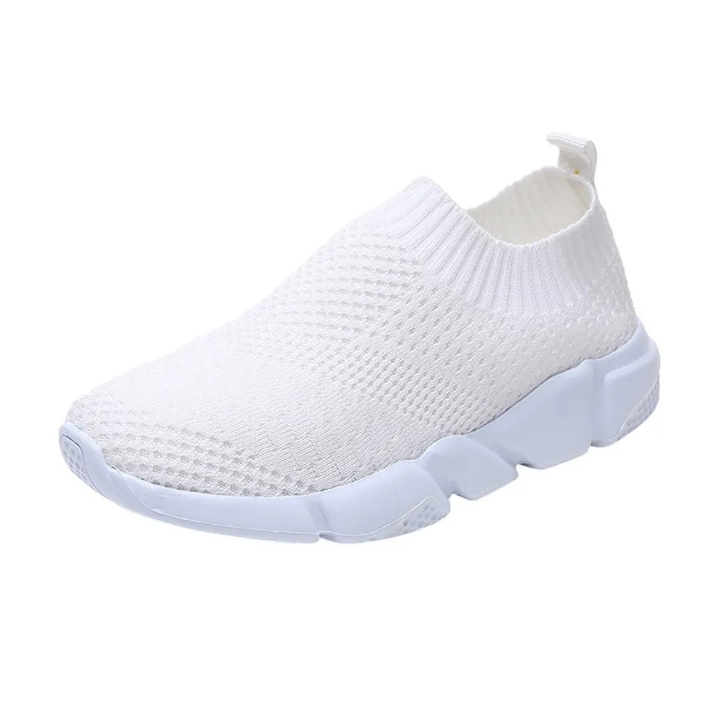 Women Outdoor Mesh Shoes Casual Slip On Comfortable Soles Running Sports Shoes